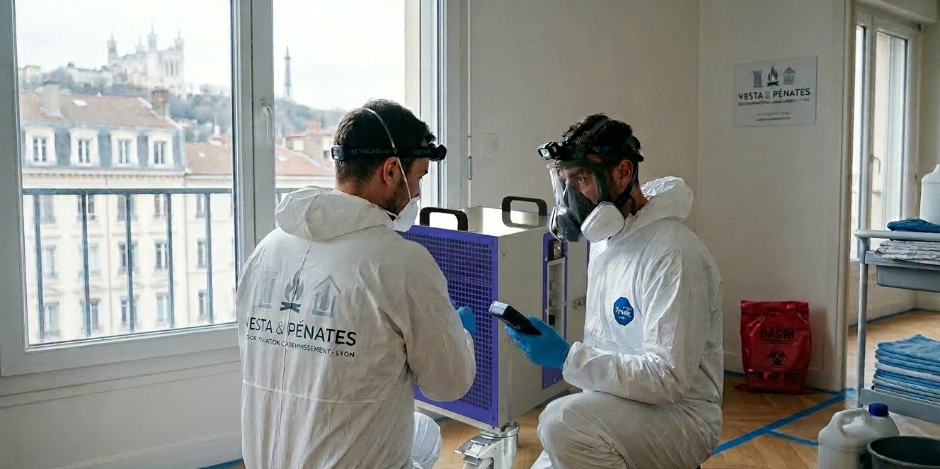 Traitement des Odeurs Après Décès à Lyon : Le Protocole Vesta & Pénates